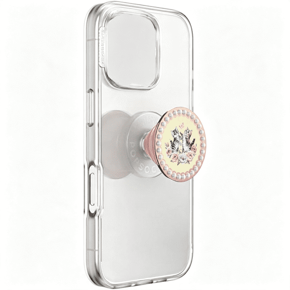 GJX Adhesive Phone Grip,Holder,Phone Stand,Cat-Kitty Cameo,Adhesive Phone Charm