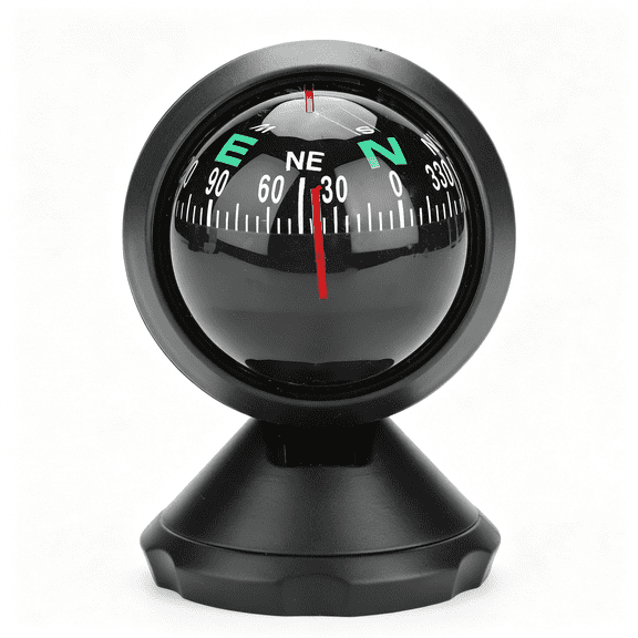 GJX Adjustable Night Vision Compass for Boats Vehicles Black Marine Ball Compass
