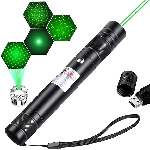 GJX Advanced Long Range Laser Pointer High Power Rechargeable Green Laser Pointer with Removable Star Cap Versatile Laser Pen for Astronomy,Construction,Presentations,And Outdoor Adventures