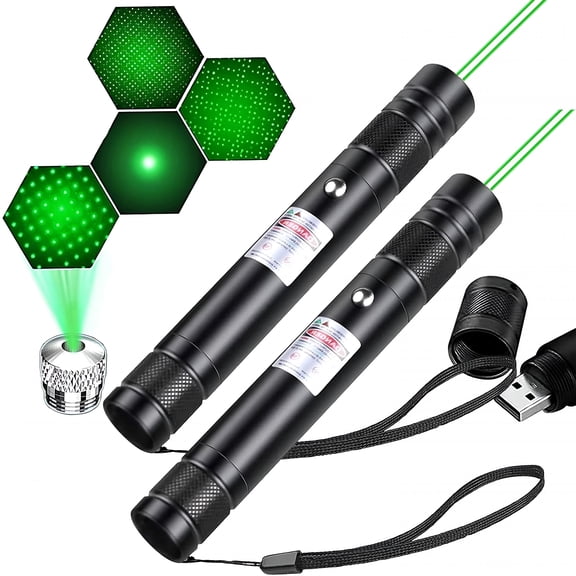 GJX Advanced Long-Range Laser Pointer High Power - Rechargeable Green Laser Pointer with Removable Star Cap - Versatile Laser Pen for Astronomy Presentations