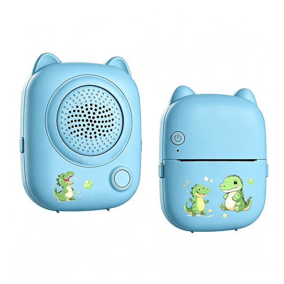 GJX Ai Voice-Powered Sticker Maker for Kids,Portable Inkless Mini Printer with Chat and Homework Help,Screen-Free Creative Gift for Boys and Girls