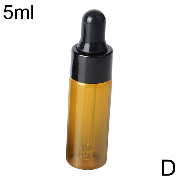 GJX Amber Glass Dropper Bottles 1-5ml, Small Empty Pipette Vials for Essential Oils, Skincare, Serum, Eye Ear Drops, Portable Refillable Perfume Container