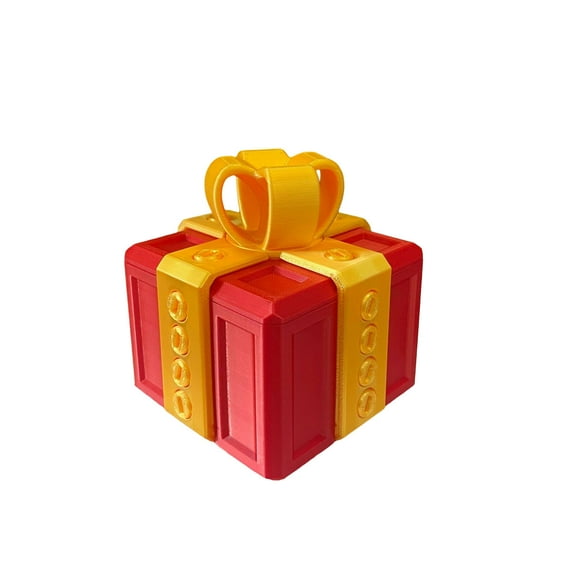 GJX Annoying Gift Box,Unique 3D Printed Design Maddening Gift Box,Challenging Gift Box Fun Long-lasting High-Quality Material Irritating Gift Box,Gold Red,2.36In