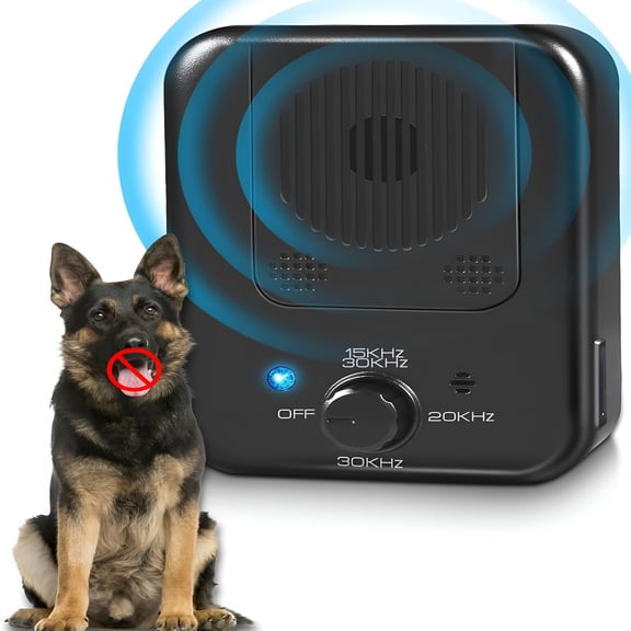 GJX Anti Barking Control Device, up to 50FT Ultrasonic Anti Barking Device Dog Bark Deterrent with 4 Adjustable Sensitivity Modes & 0-9 Frequency Levels, Dog Behavior Training