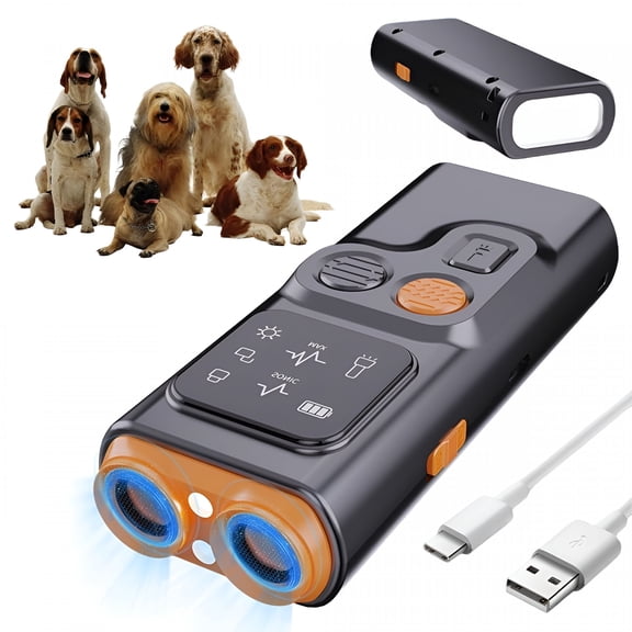 GJX Anti Barking Device for Dogs, Dog Bark Deterrent Devices with Hd Display and LED Flashlight, USB Rechargeable, Training Your Dog Not to Bark, No Need Yell Or Swatting (2)