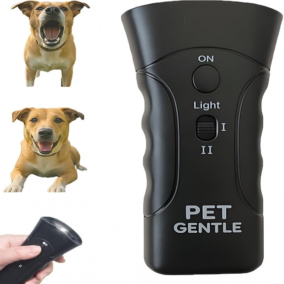 GJX Anti Barking Device, Ultrasonic Dog Bark Deterrent Trainer - Stop Excessive Barking, Pet Training Tool with Light, Sonic Emitter for Puppies Dogs