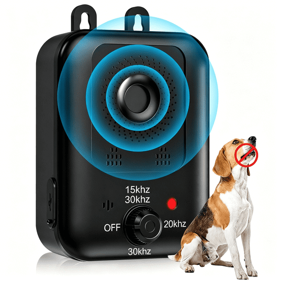 GJX Anti Barking Device for Dogs,Ultrasonic Bark Control,Rechargeable Outdoor Indoor Bark Box,3 Modes