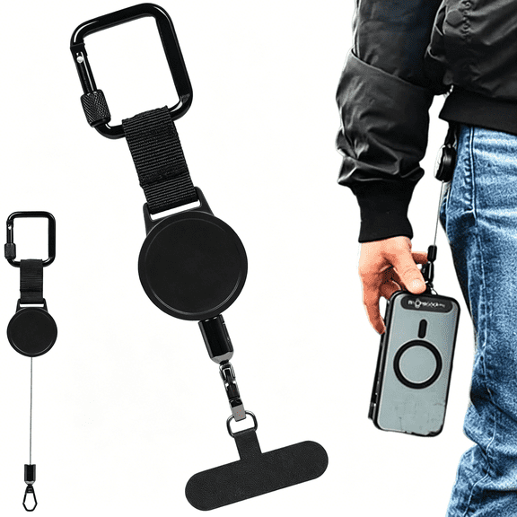 GJX Anti Theft Phone Tether, Retractable Phone Lanyard, Pickpocket Lockup Proof Phone Strap