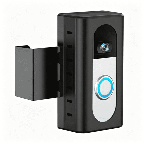 GJX Anti-Theft Video Doorbell Mount Compatible with Video Doorbell 4/3/3 Plus/2/1, Adjustable No-Drill Mounting Bracket Wedge Adapter Holder Accessories for Home Rentals Office Room