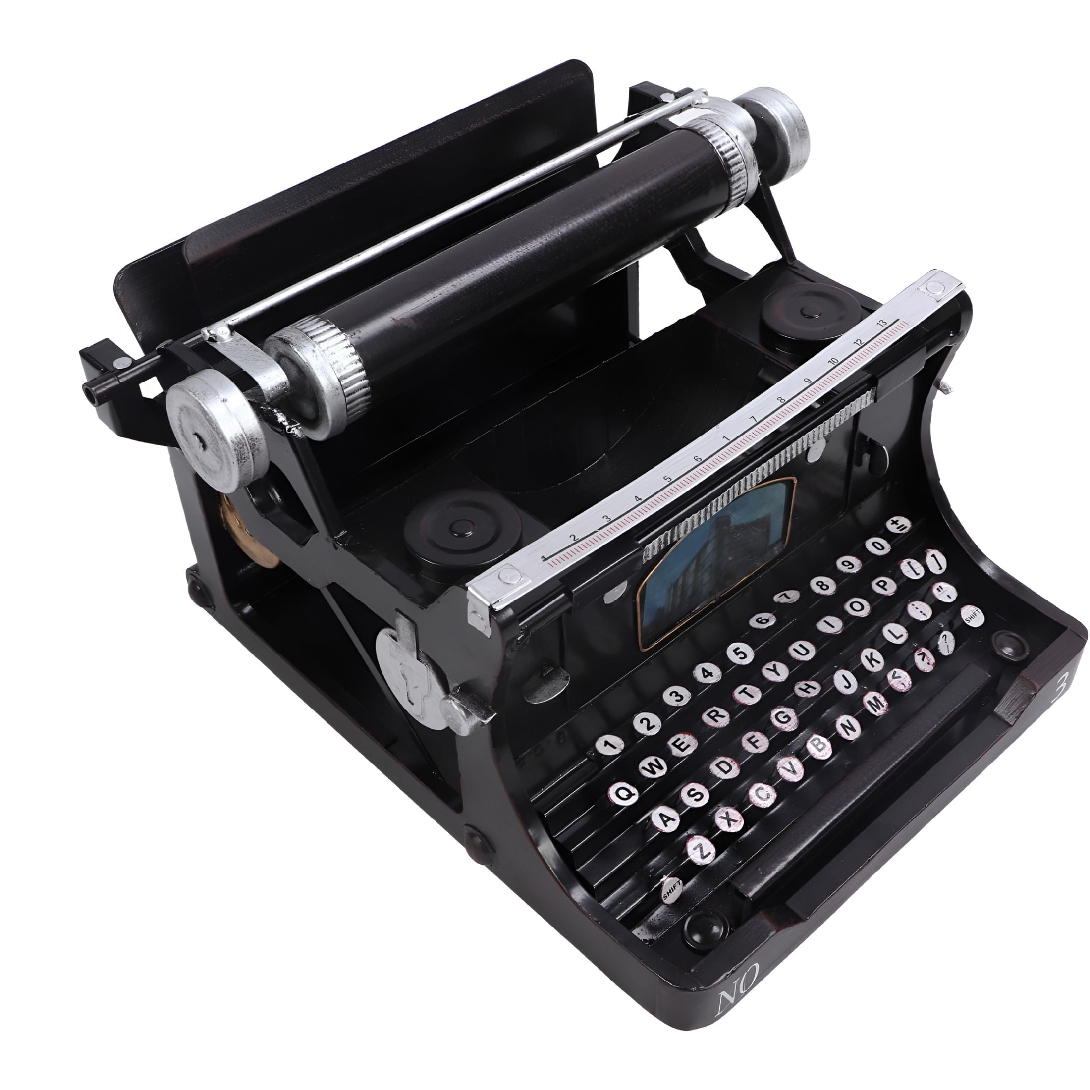 GJX Antique Typewriter Model,Black Portable Typewriter for Home