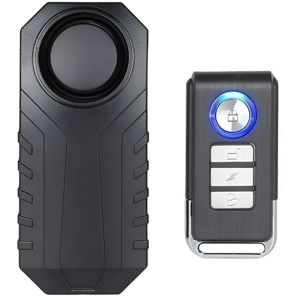 GJX Apartment Alarm with Wireless Remote Door Alarm, Vibration Motion Sensor Loud 113Db Adjustable Sensitivity for Enhanced Security, Perfect for Elderly