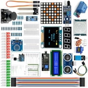 GJX Arduino Starter Kit UNO R3 Nano V3.0 Mega 2560 Compatible - 85 Piece Electronics Component Set with Sensors, Modules, Breadboard, OLED LCD Display, Relay, Motor, and Jumper Wires