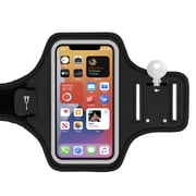 GJX Armband for Galaxy S26 Ultra/S25 Ultra/S24 Ultra/S23 Ultra/S22 Ultra/S21 Ultra/S20 Ultra/S26+/S25+/S24+/S23+/S22+/S21+/S20+/S10+/S9+/S8+,With Zipper Pocket for for Galaxy BudsBlack