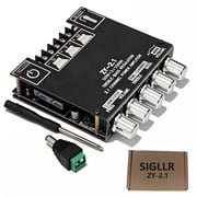 GJX Audio Stereo Amplifier Board,200W HiFi 2.1 Channel Mini Subwoofer Power Amp Module with Treble & Bass Control,DC 12-24 V, Audio Amp Board for Home DIY Wireless Speaker