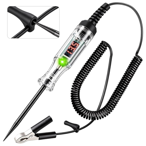 GJX Automotive Test Light with 3-48V Led Digital Voltage Display, Auto Circuit Tester with Voltmeter & Dual Color Polarity Indicator, Electrical Test Pen for Car, Truck, Suv, Car Accessories