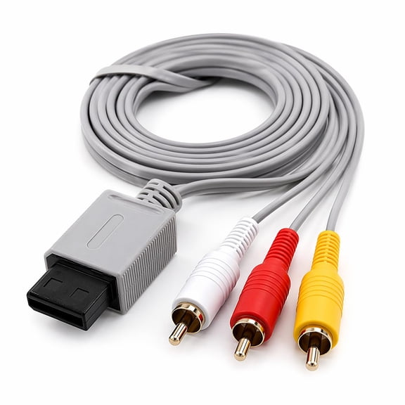 GJX Av Cable for and 6Ft/1.8M Component Cable Composite Audio Video Rca Cable Cord with Red White Yellow Connectors, Plug and Play Tv Connection Cable