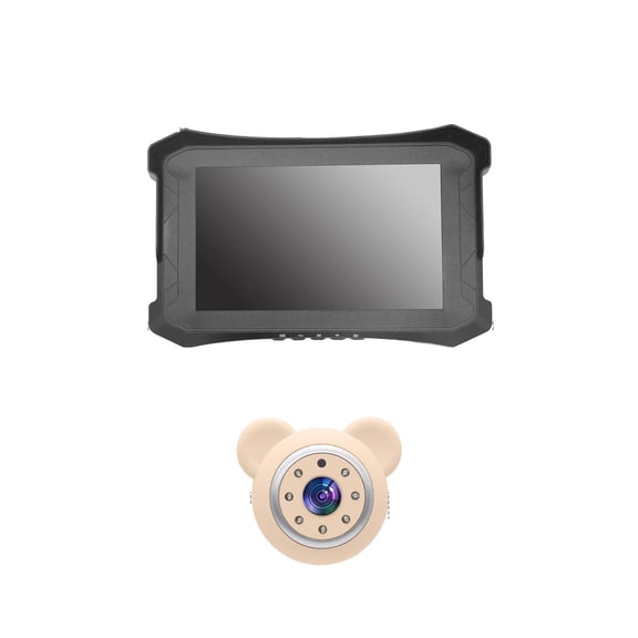 GJX Baby Car Camera 5 Inch Monitor for Backseat Simple Installation Carseat Camera with Rear-Facing Infant Monitoring Ir Night Vision and 360 Rotatable Baby Car Monitor for Children(Pink)