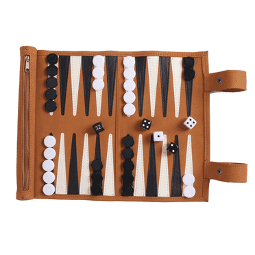 GJX Backgammon Sets for Adults Lightweight Roll-Up Design Travel Games for Adults A Top Choice for Children'S Brain Development Board Game Style