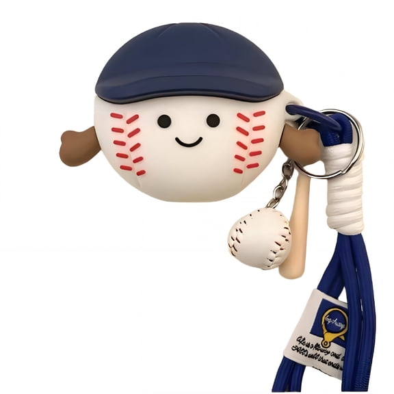 GJX Baseball Shaped Case for AirPods Pro 2, Liquid Silicone Protective Cover Compatible with AirPods Gen 2, Cute Sporty Skin for Daily Use