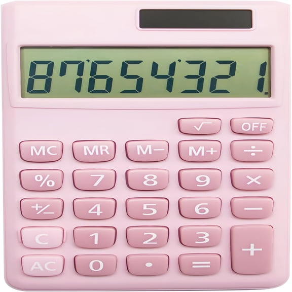 GJX Basic Standard Calculators Small Digital Desktop Calculator with 8-Digit Lcd Display,Battery Solar Power Smart Calculator Children'S School Adult Office Family Standard Functions
