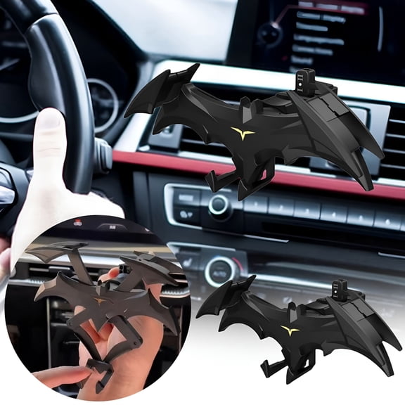 GJX Bat Wings Car Phone Holder, Dark Bat Design Vent Mount for Hands-Free Driving, Universal Phone Mounting Bracket for Vehicle Dashboard Decoration, ABS Material Car Accessory for iPhone Android