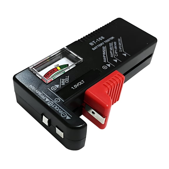 GJX Battery Tester Checker Universal Battery Tester Monitor for AA AAA C D 9V 1.5V Button Cell Batteries Small Household Battery Life Level Test Meter