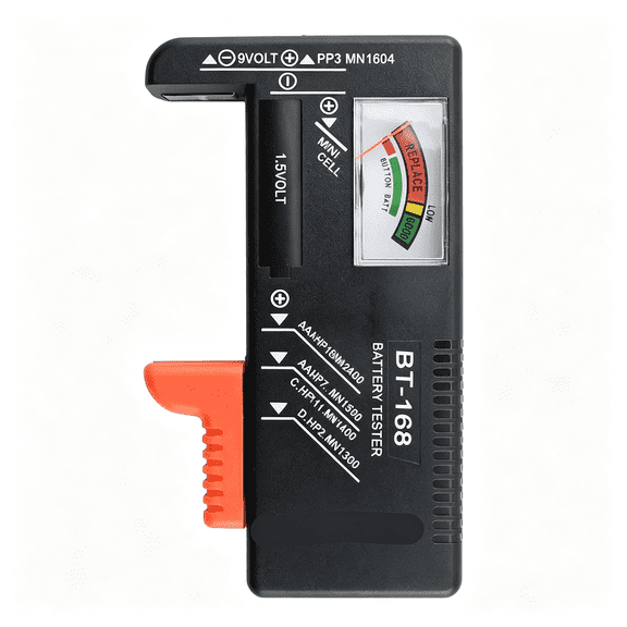 GJX Battery Tester, Universal Battery Checker Small Battery Testers for Aaa Aa C D 9V 1.5V Button Cell Household Batteries Model Universal Compatibility Battery Tester for Aaa,Aa,C,D, 9V