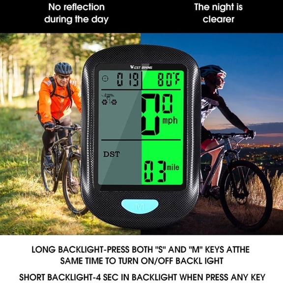 GJX Bicycle Wireless Speedometer, Road Bike Computer, GPS Tracking + Cadence Sensor, Waterproof, For Fitness, Cycling Metrics, Digital Display, Tou, Commuting, Durability
