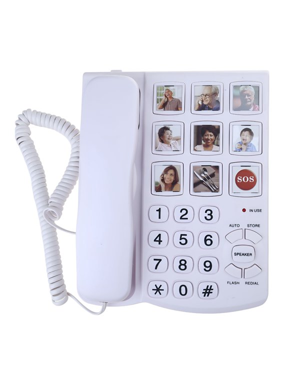 2026 New Big Button Landline Phone Telephone with Hands Freely Speaking and Speed Dials for Seniors Landline Phone for Home,Office,Bedroom,Kitchen,Study