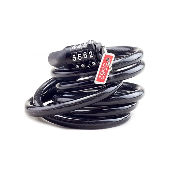 GJX Bike Cable Lock, Bike Locks Cable 4 Feet Coiled Secure Resettable Combination Bike Lock with Mounting Bracket 1/2 Inch
