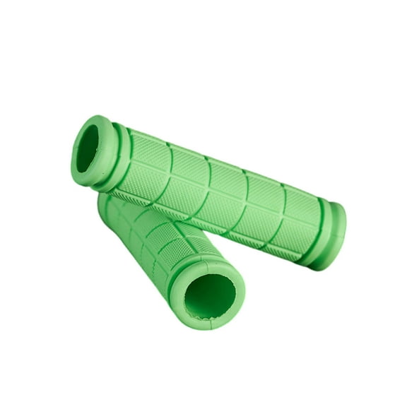GJX Bike Handlebar Grips,Anti-Slip Textured Grip Bike Grips,Shock-Absorbing Thick Rubber Double-Lock Aluminum Collar Handlebar Covers,Green