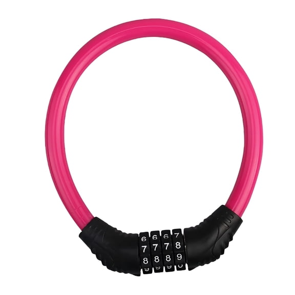 GJX Bike Lock Cable, Heavy Duty Anti Theft 4 Digit Resettable Combination Cable Lock for Bicycle, Portable Code Lock Cable