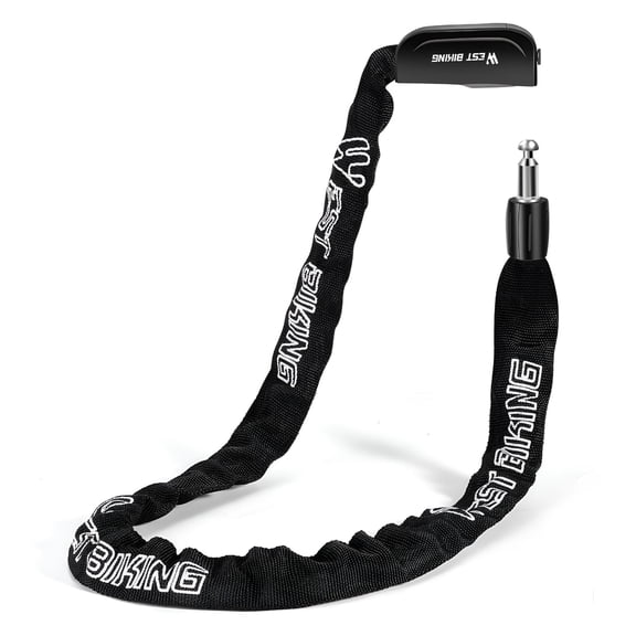 GJX Bike Lock, Heavy Duty Chain Lock Waterproof with 2 Keys for Bike, Motorcycle, E-Bike, Scooter, Gate, Door, Fence