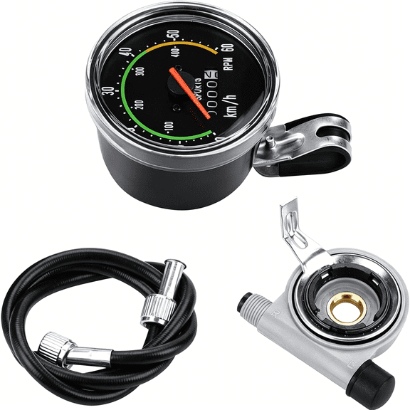 GJX Bike Speedometer, Mechanical Analog Odometer Old School Style Bicycle Computer Code Table Aluminum Alloy Stopwatch Cyclocomputer Accessories for 26in 27.5in 28in 29in Outdoor Cycling
