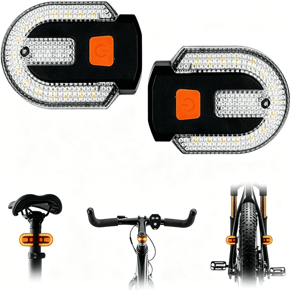 GJX Bike Tail Light with Turn Signal, Bicycle Turn Signals Rear Bike Light Remote Control USB Rechargeable Split 5 Modes Waterproof Bike Taillights Can be Mounted on Front and Rear