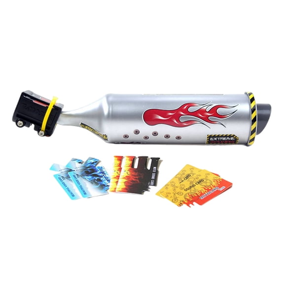 GJX Bike Turbo Pipe,Enhances Riding Experience Bicycle Turbo Exhaust Pipe,Amplifies Engine Sound Attracts Attention Turbo Sound Bike Exhaust,Silver