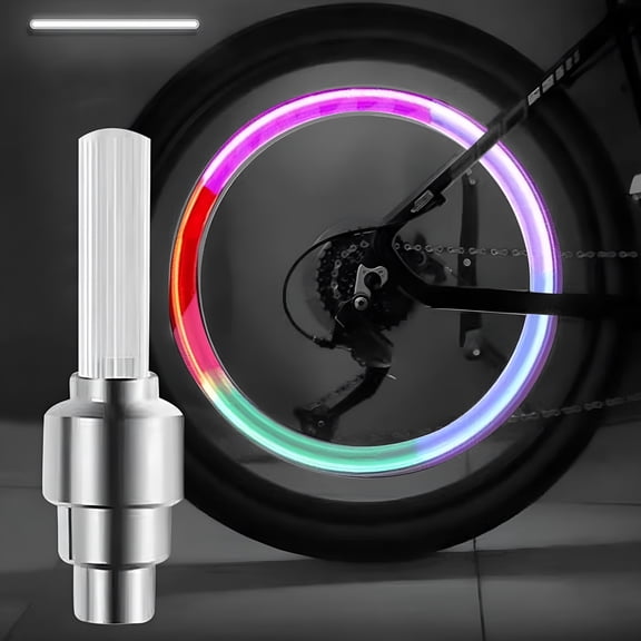 GJX Bike Wheel Lights,Rechargeable Led Spoke Tire Lights for Night Riding Safety,Easy-Install Flashing Wheel Illuminations,2.36X0.59In