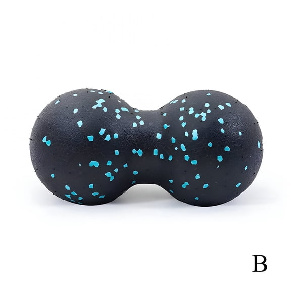 GJX Black Double Lacrosse Peanut Ball for Effective Fitness and Mobility Massage