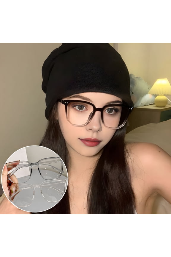 Blue Light Blocking Glasses Unisex Large Frame Clear View Strong Hinge Transparent with Brim Eye Clear Bluelight Glasses Spectacles Eyewear Blue Light Glasses