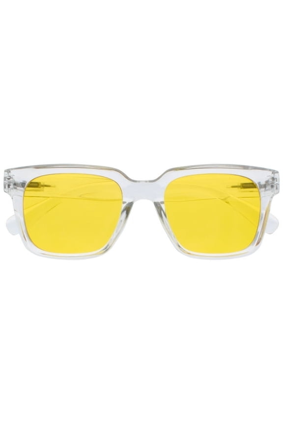 Blue Light Glasses for Women and Men,Oversized Frame with Yellow Polarized Lens and Uv400 Protection,Anti-Reflective & Anti-Glare,Outdoor & Driving Glasses,Clear (Pack of 1)