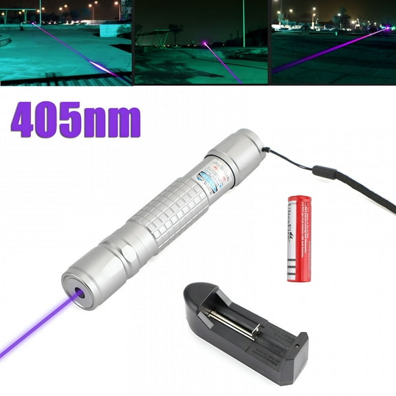 GJX Laser Pointer Pen Visible Beam 18650 Light Laser Lamp 405nm
