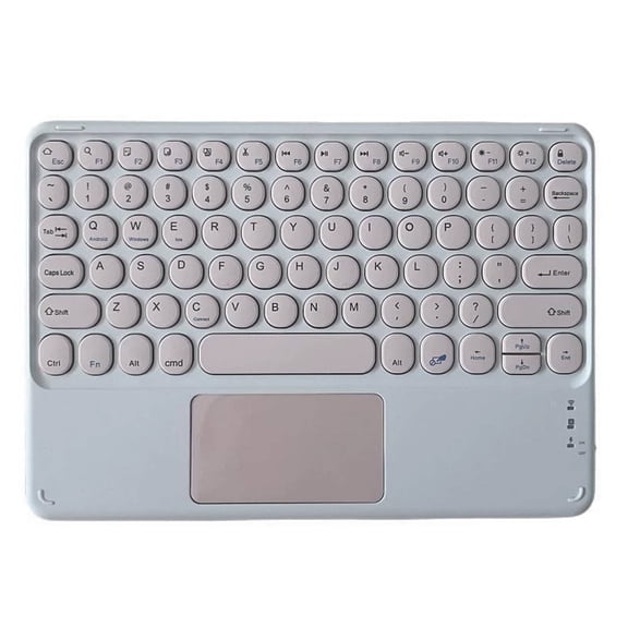 GJX Bluetooth Keyboard Metal Backplate Wireless Keyboard Lightweight and Portable Slim and Compact Wireless Keyboard with Touchpad Pink