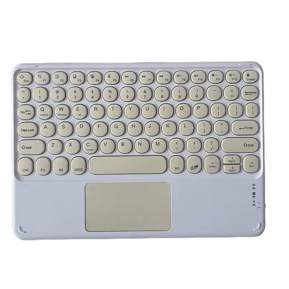 GJX Bluetooth Keyboard Wide Compatibility Wireless Keyboard Comfortable Key Feel Type-C Interface Wireless Keyboard with Touchpad Yellow