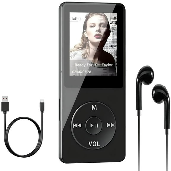 GJX Bluetooth MP3 Player Music Player MP4 Player Portable Digital Music Player Lossless Sound Music Player with Earphone