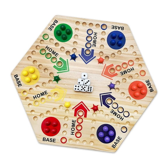 GJX Board Games for Adults Four-Player Match Board Games for Family Night Flight Chess Aggravation Board Game Original Style