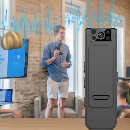 GJX Body Camera with 1080P Hd Recording, Night Vision, Loop Record, Life Wearable Police Cam for Home, Outdoor, Law Enforcement, Security Guard