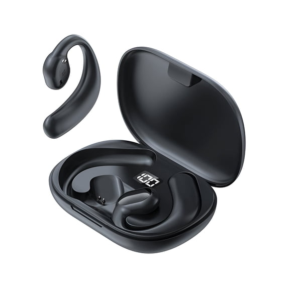 GJX Bone Conduction Headphones,Bone Conduction Technology Open Ear Headphones,Wireless Connection Running Earbuds,Black