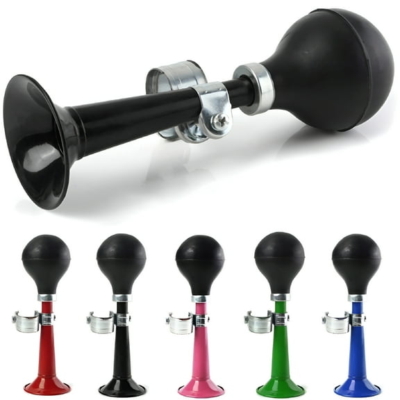 GJX Bugle Horn, Retro Clown Horn, Kids Bike Horn, Classic Vintage Metal Twist Loudspeaker Siren Hooter Snail Air Horn for Vehicles Bicycles Golf Cart Rubber Squeeze Alarm