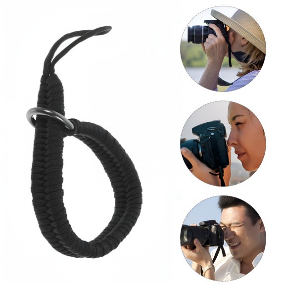 GJX Camera Wrist Straps Camera Wrist Strap Nylon Black for Portable Devices 1Set