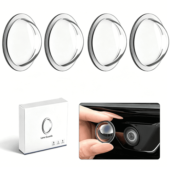 GJX Car Camera Lens Protector-360 All-Round Protection,Anti-Scratch&Waterproof,Compatible with Most Vehicle Cameras(4Pcs)
